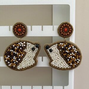 Beaded Hedgehog Earrings